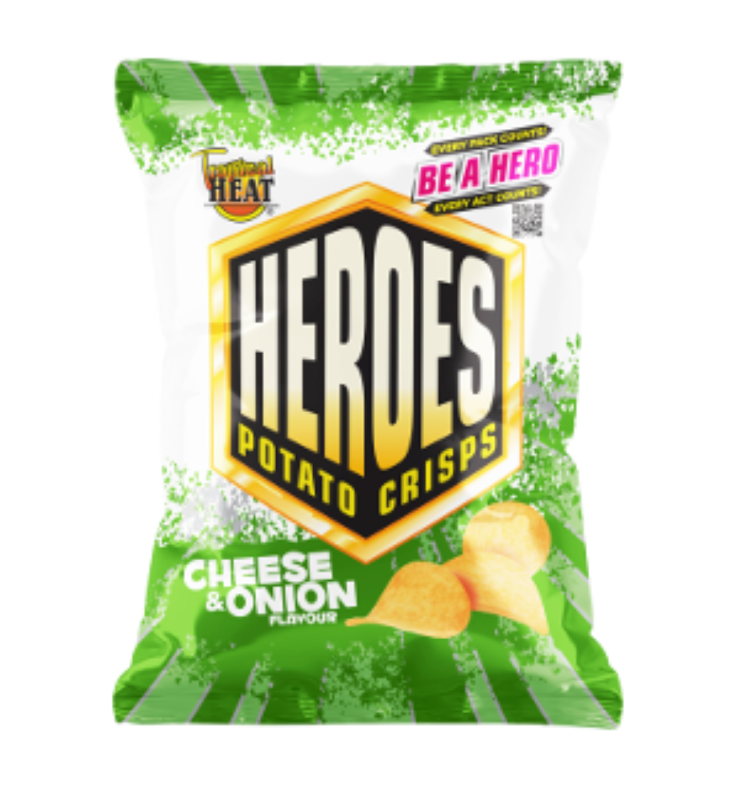 HEROES CRISPS CHEESE & ONION 40G
